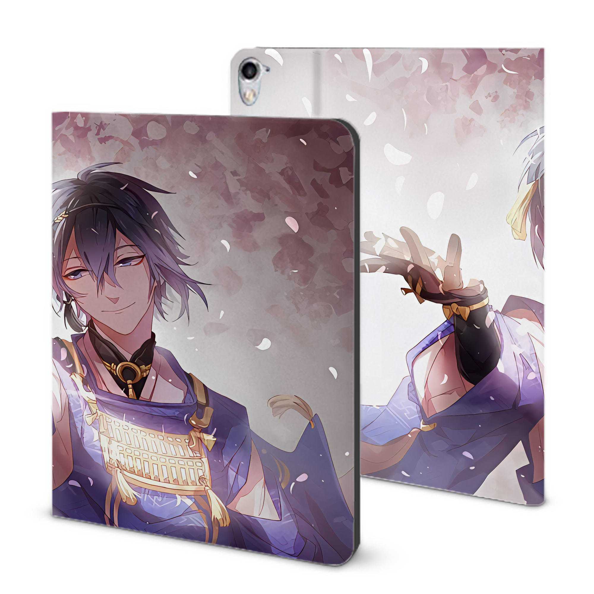 （画像用） 刀剣乱舞 Touken Ranbu IPad ケース ブック型 PUレザー TPU 耐衝撃 軽量 薄型 ペン収納なし 全面保護 IPad 各モデル対応